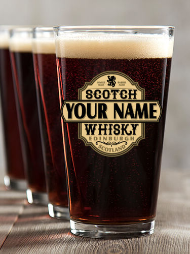 Scotch Whisky : Pint Glasses - Color Printed