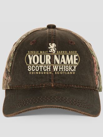 Scotch Whisky : Embroidered 2-Tone Camo Hats