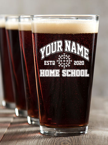 Homeschool 2020 : Pint Glasses - Color Printed