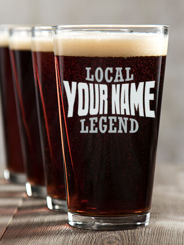 Local Legend : Pint Glasses - Color Printed