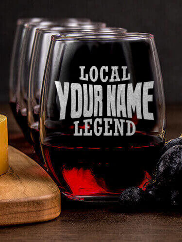 Local Legend : Cheese Board Wine Glass Gift Sets - Engraved