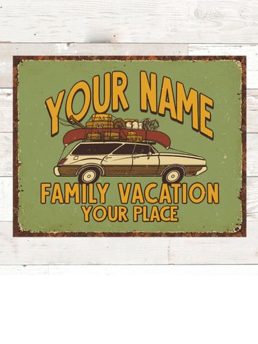 Retro Family Vacation : Tin Signs