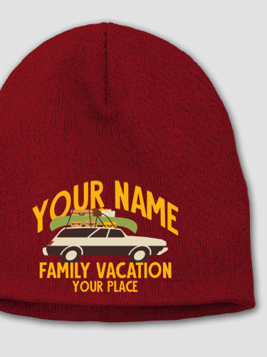 Retro Family Vacation : Embroidered Beanies