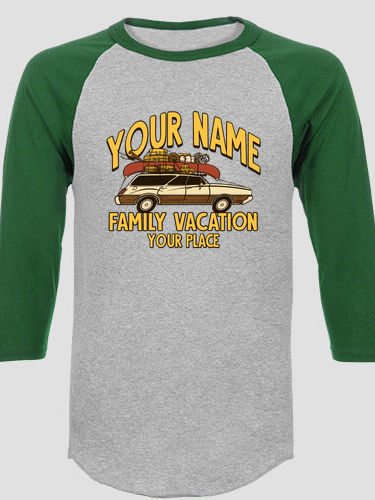 Retro Family Vacation : Printed Raglan Shirts