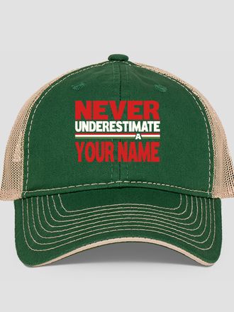 Never Underestimate Italian : Embroidered Trucker Hats
