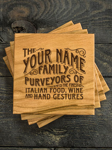 Italian Hand Gestures : Coasters - Engraved