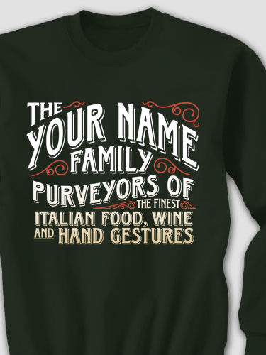 Italian Hand Gestures : Printed Sweatshirts