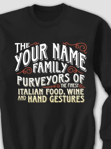 Italian Hand Gestures : Printed Sweatshirts