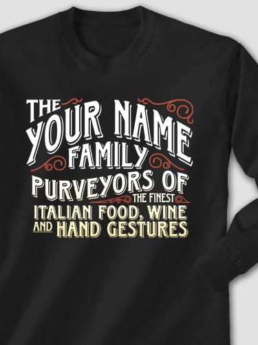Italian Hand Gestures : Printed Long Sleeves