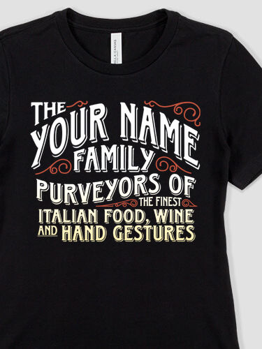 Italian Hand Gestures : Premium Ladies T-Shirts