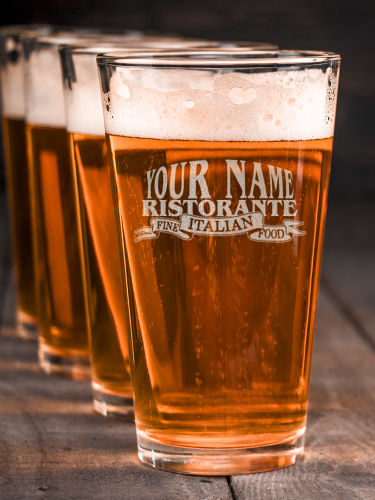 Ristorante : Pint Glasses - Engraved