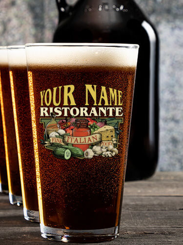 Ristorante : Growler Pint Glass Gift Sets - Color Printed