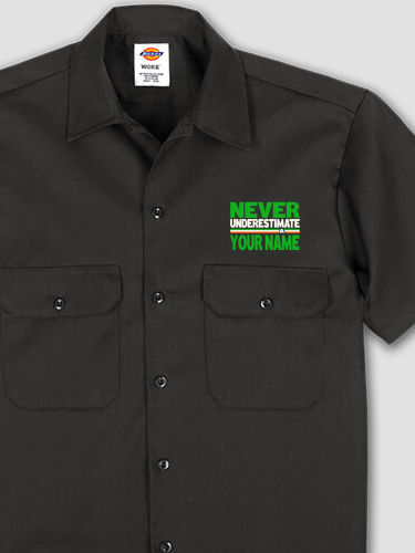 Never Underestimate Irish : Embroidered Work Shirts