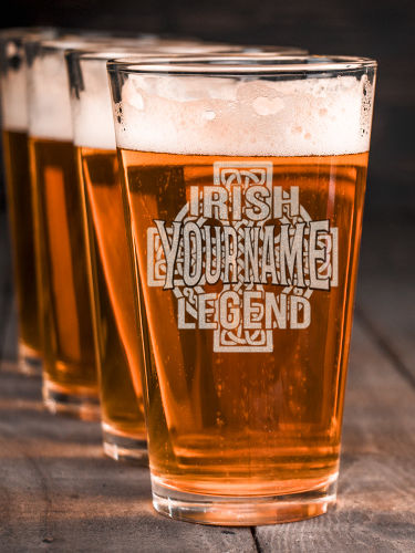 Irish Legend : Pint Glasses - Engraved