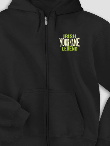 Irish Legend : Embroidered Zip Hoodies