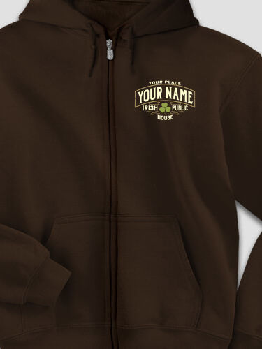 Irish Public House : Embroidered Zip Hoodies