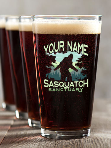 Sasquatch Sanctuary : Pint Glasses - Color Printed