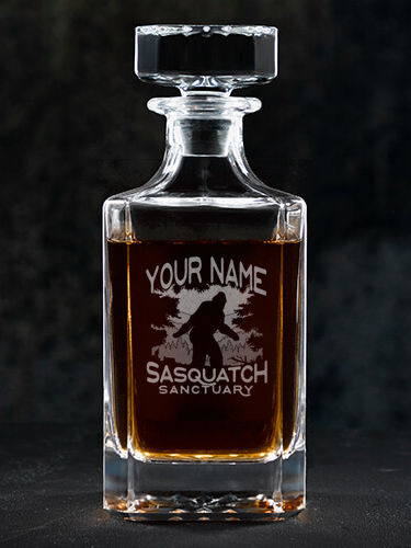 Sasquatch Sanctuary : Whiskey Decanter - Engraved