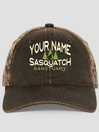 Sasquatch Sanctuary : Embroidered 2-Tone Camo Hats