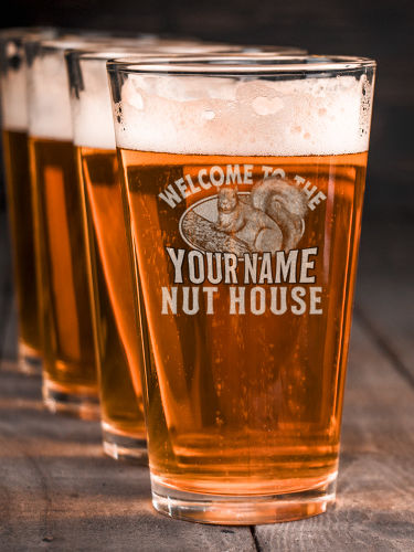 Nut House : Pint Glasses - Engraved