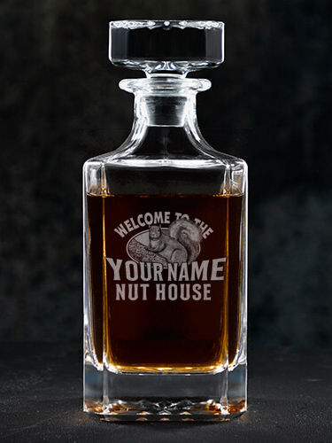 Nut House : Whiskey Decanter - Engraved