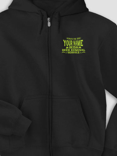 Irish Beer Removal Service : Embroidered Zip Hoodies