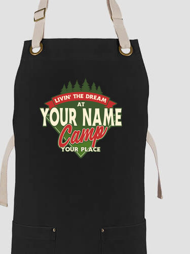 Livin' The Dream Camp : Printed Canvas Work Aprons