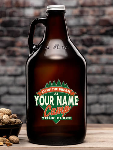 Livin' The Dream Camp : Beer Growlers - Color Printed