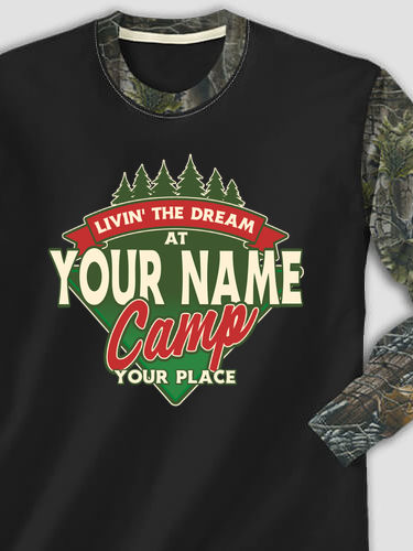 Livin' The Dream Camp : Printed 2-Tone Camo Long Sleeves