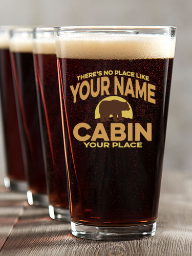 Rustic Cabin : Pint Glasses - Color Printed