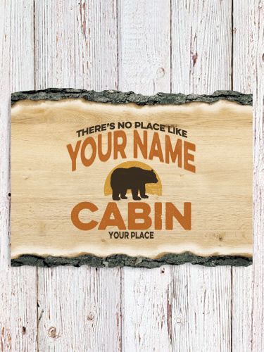 Rustic Cabin : Faux Sliced Log Plaque