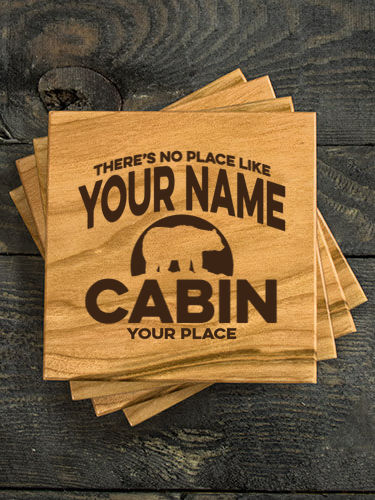 Rustic Cabin : Coasters - Engraved