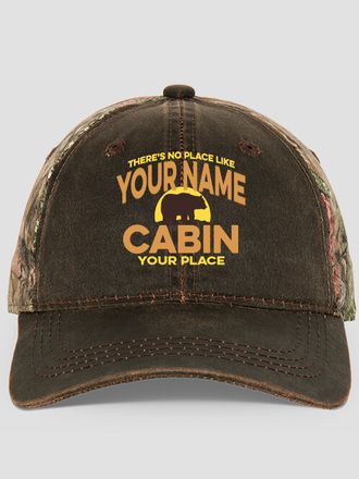 Rustic Cabin : Embroidered 2-Tone Camo Hats