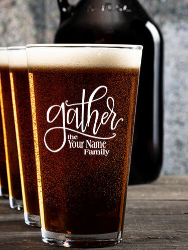 Gather : Growler Pint Glass Gift Sets - Color Printed