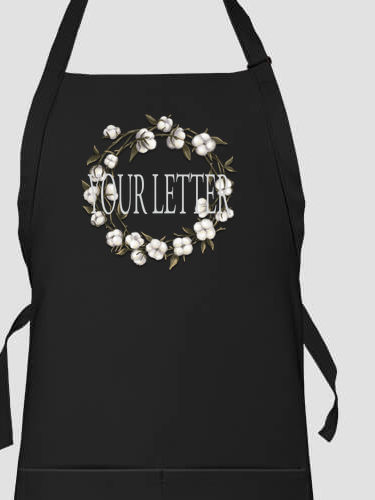 Cotton Wreath Monogram : Printed Aprons