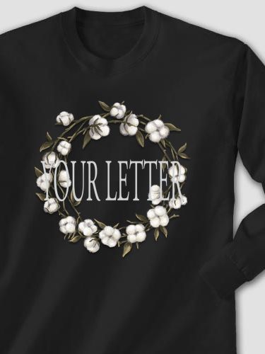 Cotton Wreath Monogram : Printed Long Sleeves