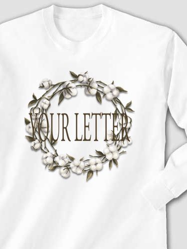 Cotton Wreath Monogram : Printed Long Sleeves