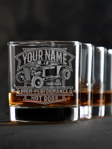 High-Performance Hot Rods : Rocks Glasses - Engraved