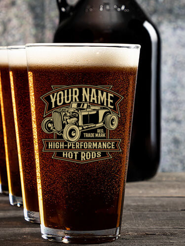 High-Performance Hot Rods : Growler Pint Glass Gift Sets - Color Printed