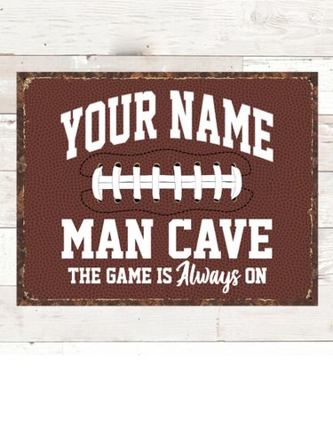 Football Man Cave : Tin Signs
