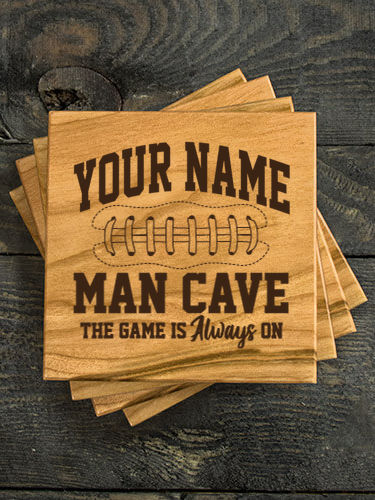 Football Man Cave : Coasters - Engraved