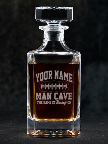 Football Man Cave : Whiskey Decanter - Engraved