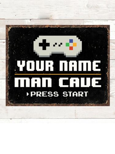 Gamer Man Cave : Tin Signs