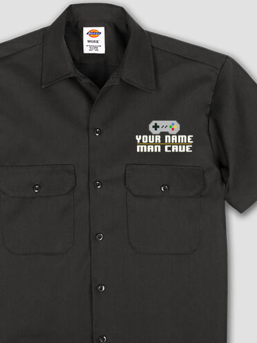 Gamer Man Cave : Embroidered Work Shirts