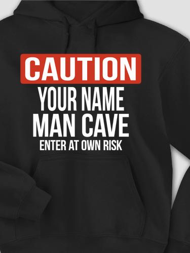 Caution Man Cave : Printed Hoodies