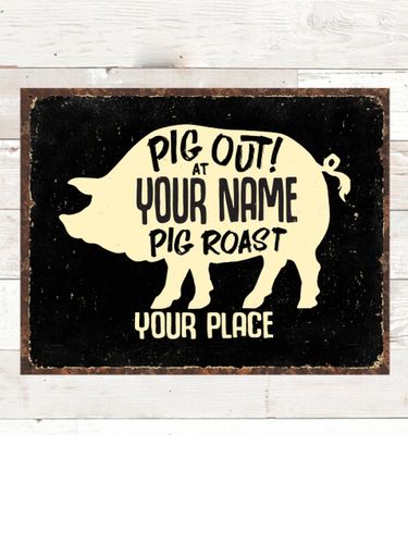Pig Roast : Tin Signs