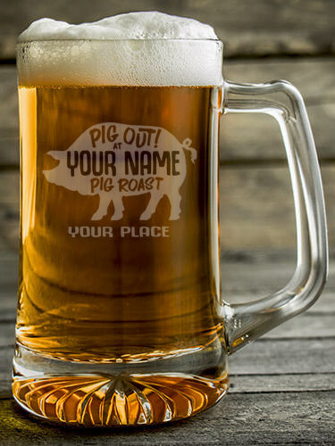 Pig Roast : Beer Mugs - Engraved