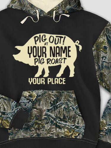 Pig Roast : Printed 2-Tone Camo Hoodies