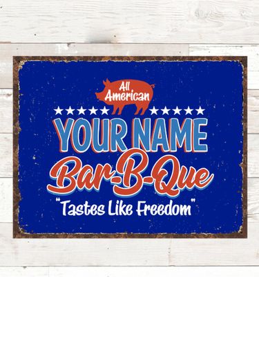 All American BBQ : Tin Signs