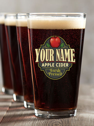 Apple Cider : Pint Glasses - Color Printed